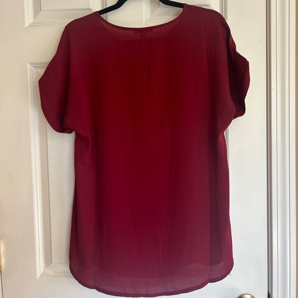 Zenena Outfitters Red Cuffed Sleeve Top-M - Picture 2 of 4